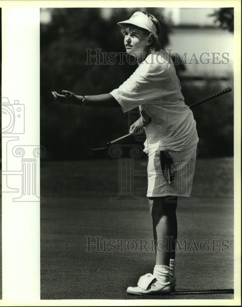 1988 Press Photo Golfer Krista Steele at Brackenridge Golf Course Junior Tourney- Historic Images