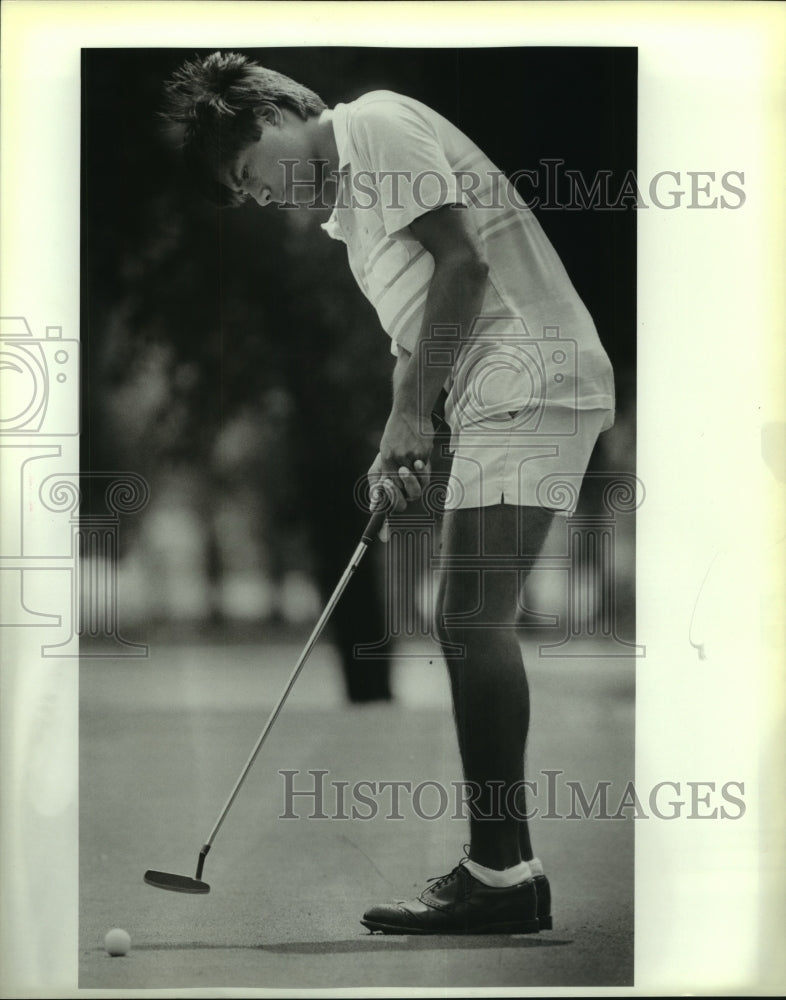 1988 Press Photo Golfer Jimmy Lobo at Brackenridge City Junior Golf Championsip- Historic Images