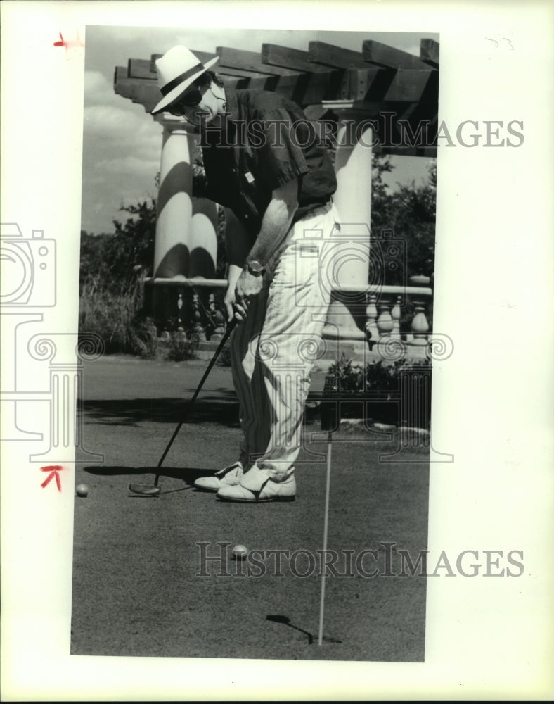 1989 Press Photo Geoff Brabham, Nissan GT Driver at Sonterra Charity Golf Event- Historic Images