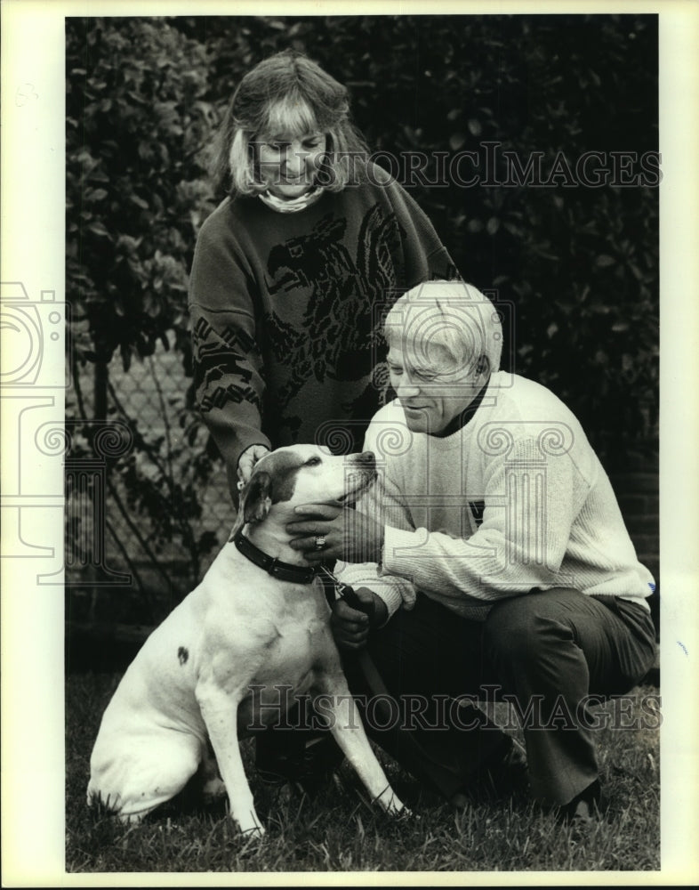 1990 Press Photo Bob Bass, Former San Antonio Spurs Basketball Coach and Wife- Historic Images