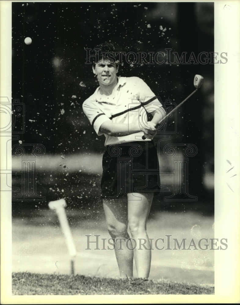 1989 Press Photo Golfer Sheena Bassett, Leader at Amateur Tournament - sas08931- Historic Images