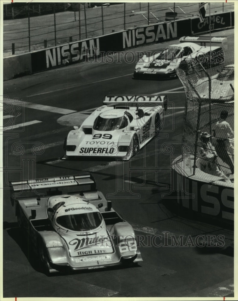1989 Press Photo Auto Racing Cars on Nissan Track for Camel GTP Qualifier- Historic Images