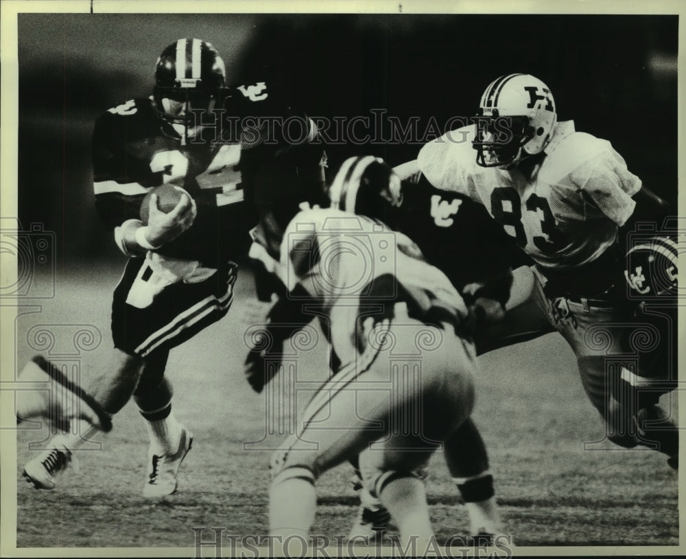 Press Photo John Walker, Winston Churchill High School Football Player at Game- Historic Images