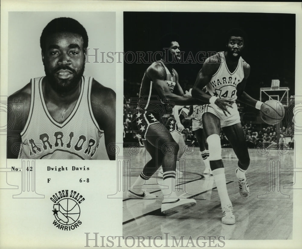 Press Photo Dwight Davis, Golden State Warriors Basketball Player at Game- Historic Images