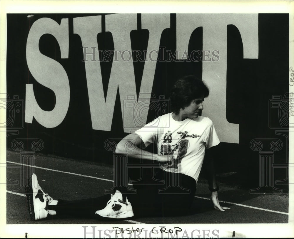 1993 Press Photo Cathy Dowling, Southwest Texas State College Track Athlete- Historic Images