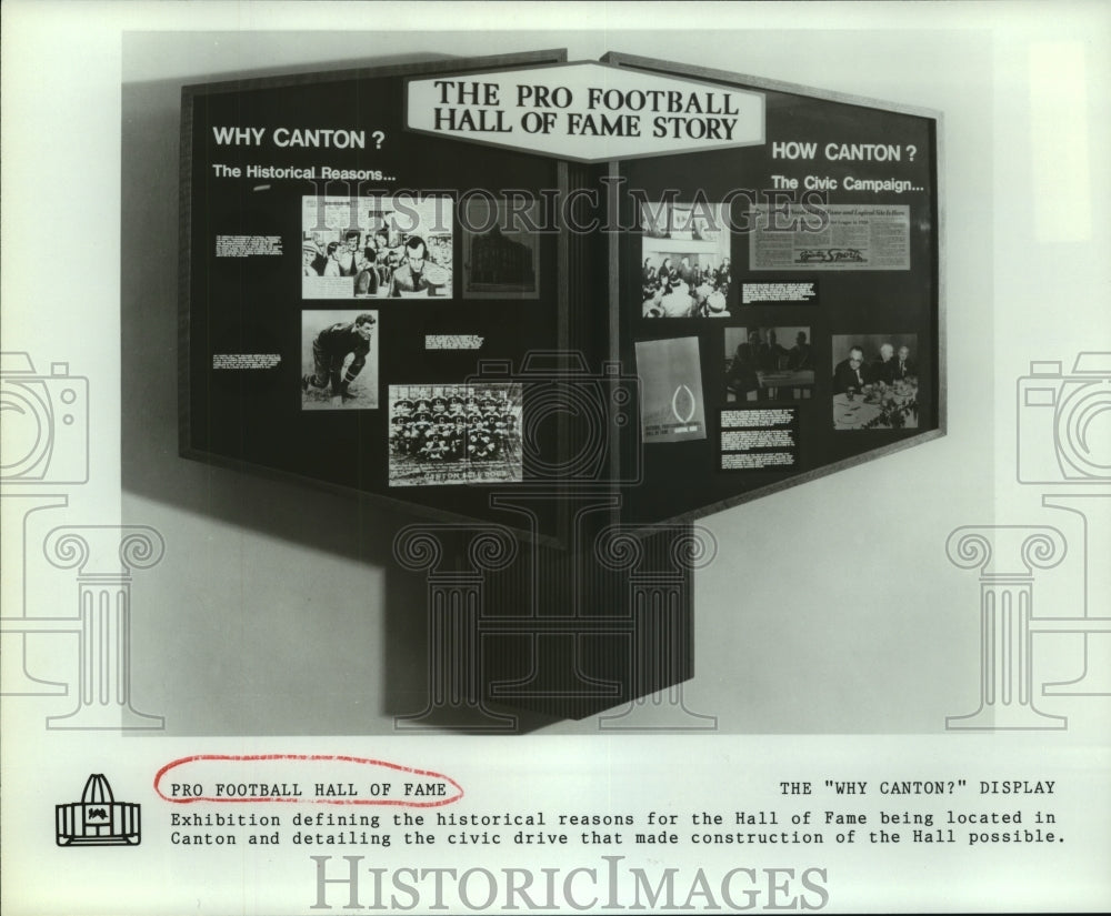 Press Photo Pro Football Hall of Fame Canton Story Display - sas09112- Historic Images