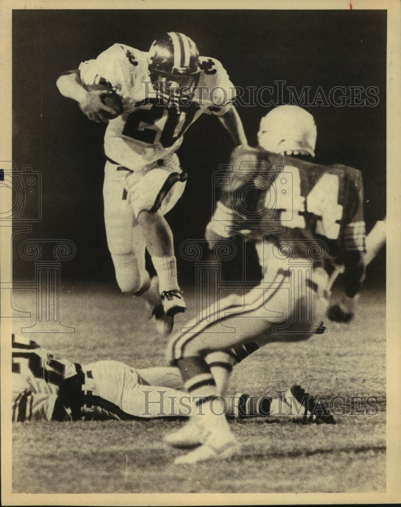 1982 Press Photo David Baker, Churchill High School Football Player at Game- Historic Images