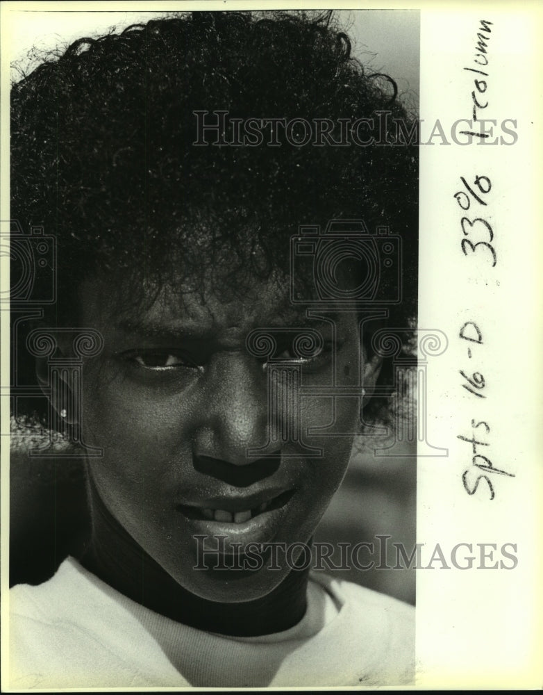 1987 Press Photo Highlands High School track athlete Tabitha Allen - sas09246- Historic Images