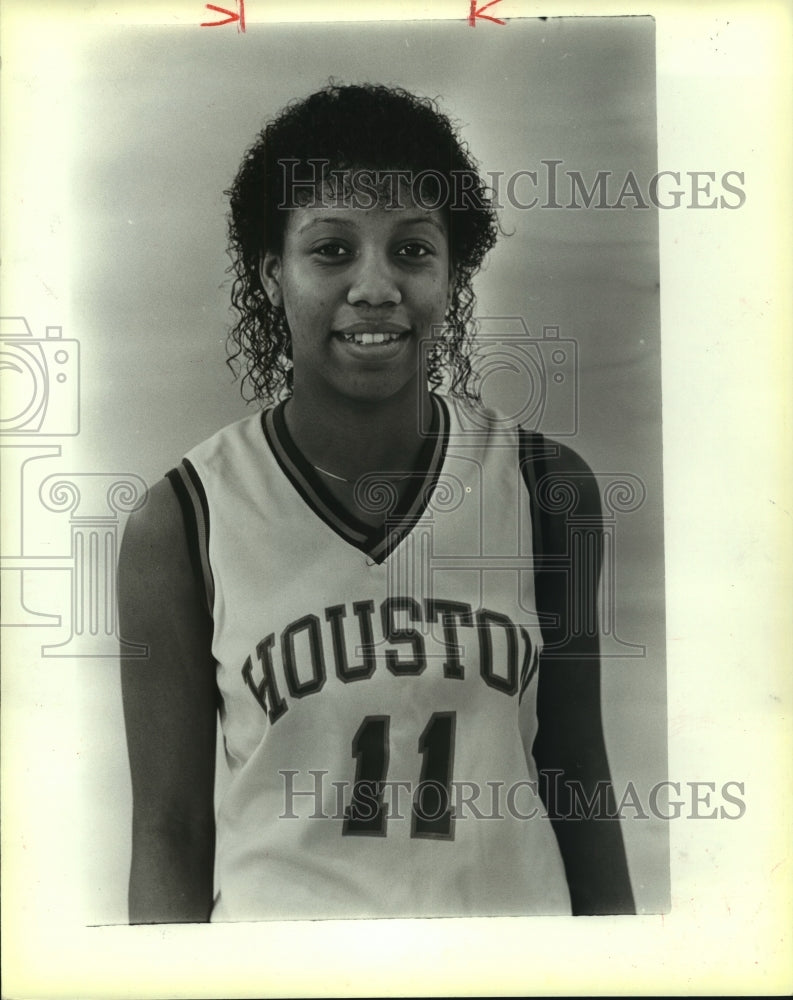 1985 Press Photo Melodee Armstrong, Sam Houston High School Basketball Player- Historic Images