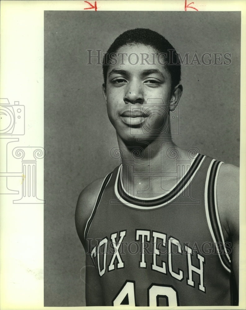 1985 Press Photo Roger Wills, Fox Tech High School Basketball Player - sas09514- Historic Images