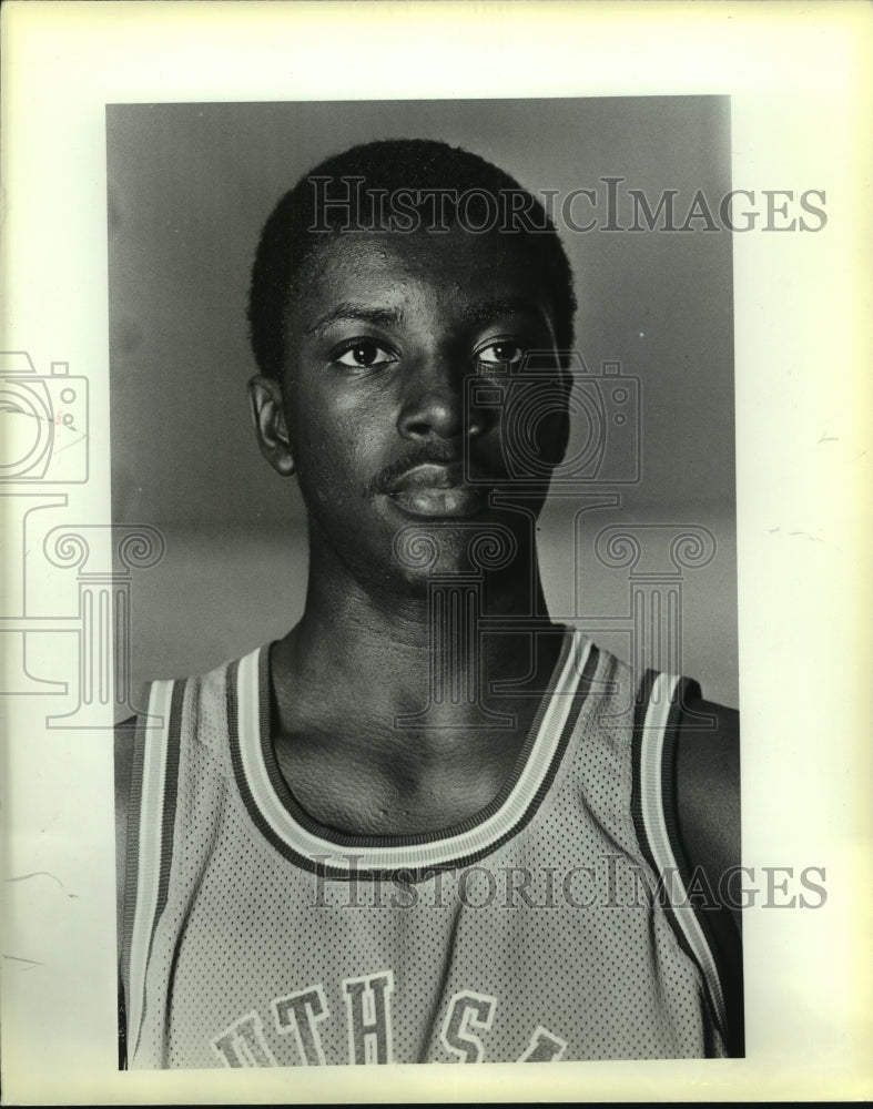 1985 Press Photo Thomas Thames, South San Antonio High School Basketball Player- Historic Images