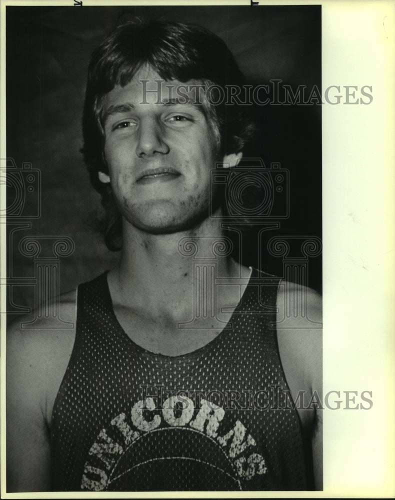 1986 Press Photo Tilo Schmidt, New Braunfels High School Basketball Player- Historic Images