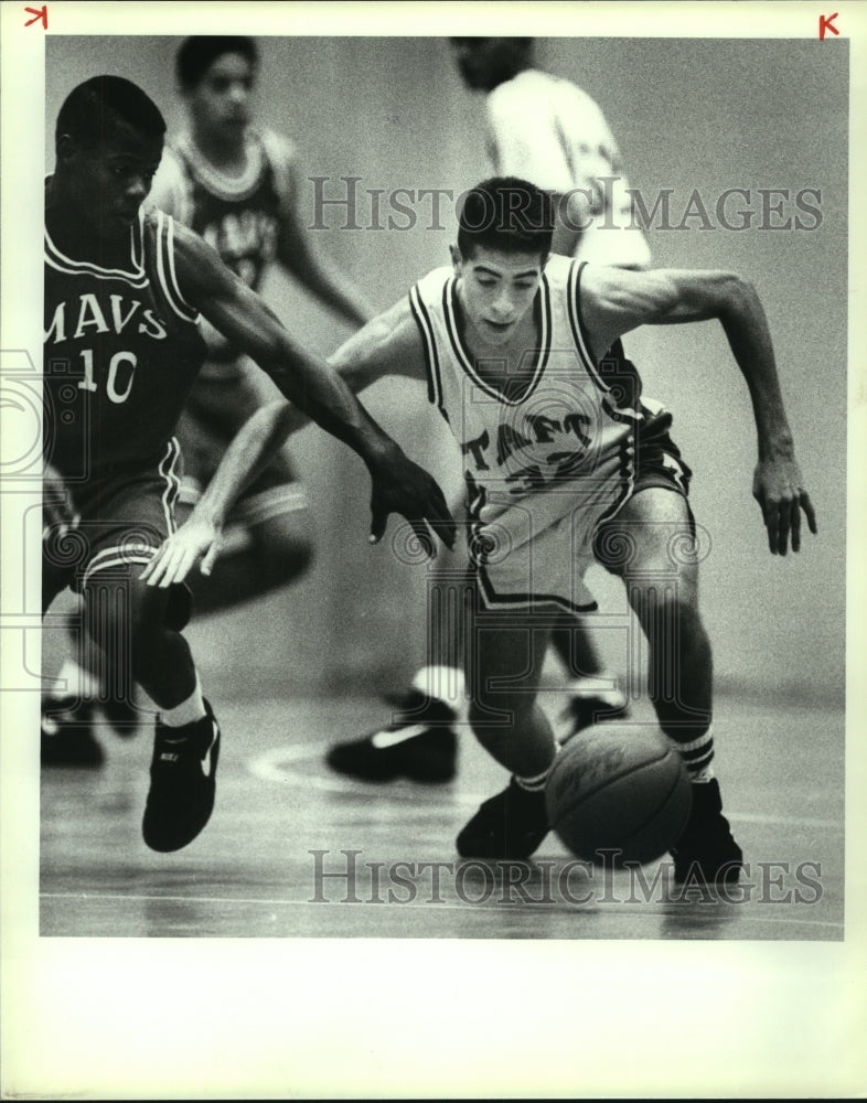 1993 Press Photo Ray Rosales, Taft High School Basketball Player at Madison Game- Historic Images