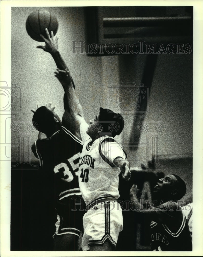 1993 Press Photo John Lama, Edison High School Basketball Player at Game- Historic Images