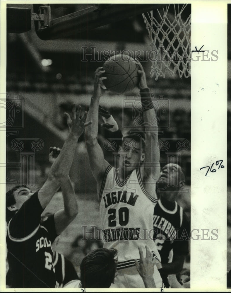 1990 Press Photo Troy House, Ingram High School Basketball Player at Game- Historic Images