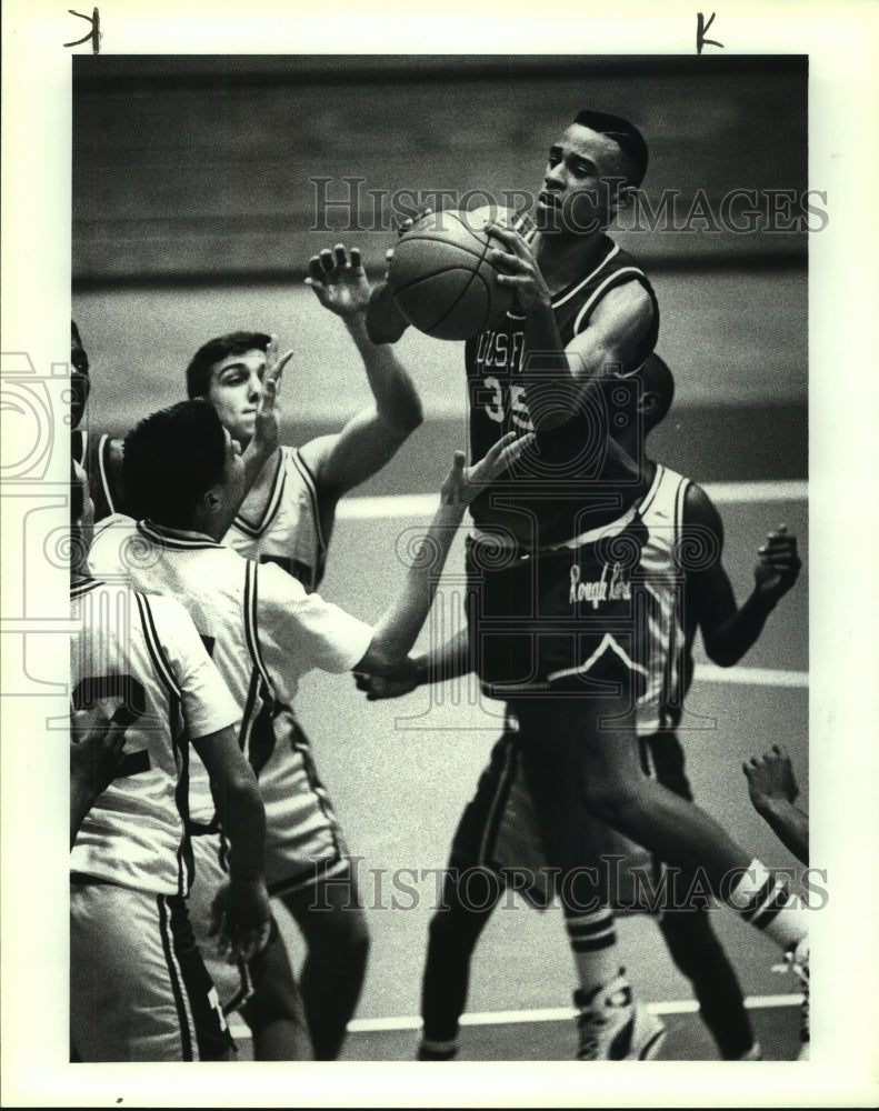 1992 Press Photo Charles McKinney, Roosevelt High School Basketball Player- Historic Images