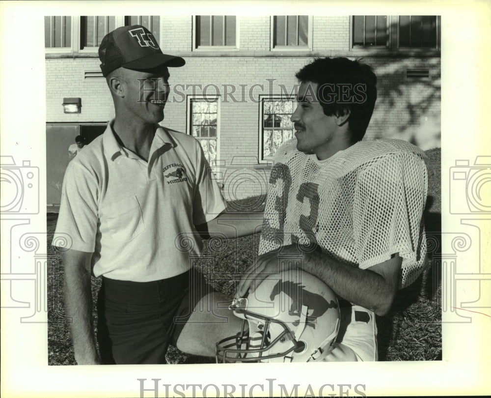 1988 Press Photo Marshall Fleener, Jefferson High School Football Coach- Historic Images