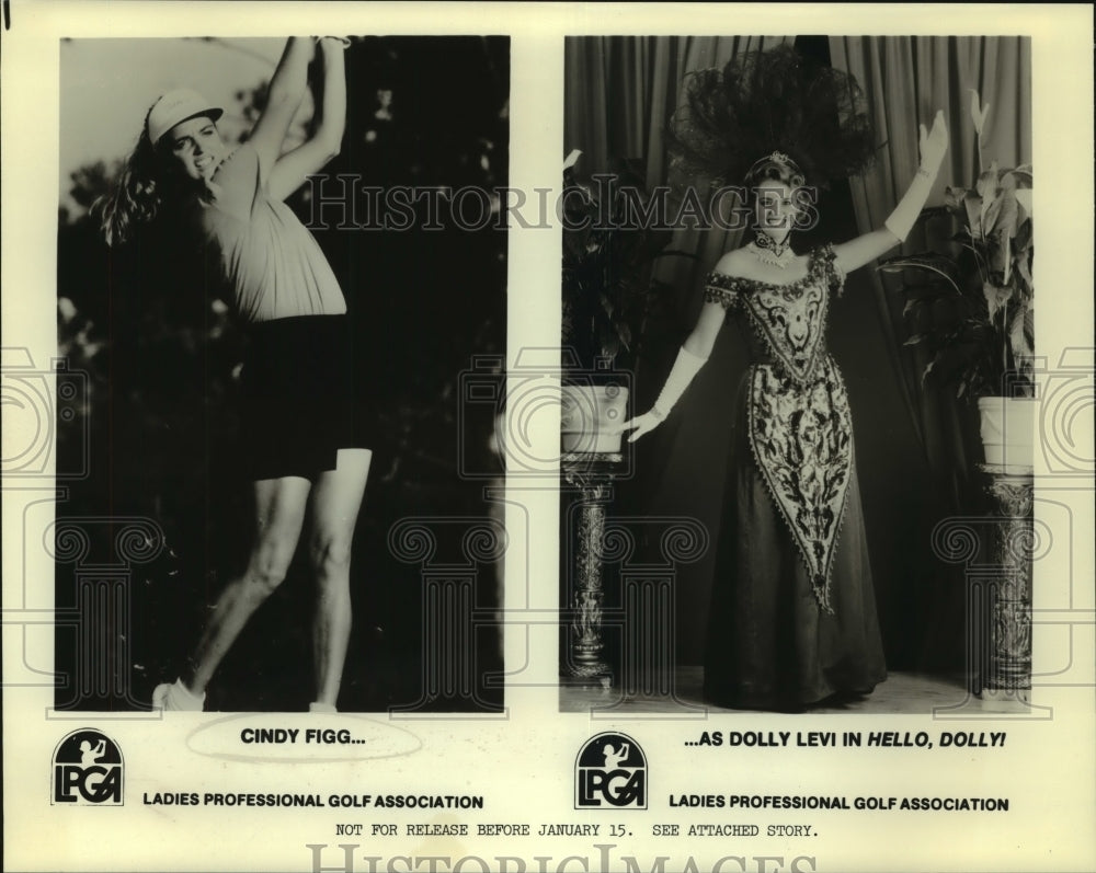 Press Photo LPGA Tour golfer and actress Cindy Figg in Hello, Dolly!- Historic Images