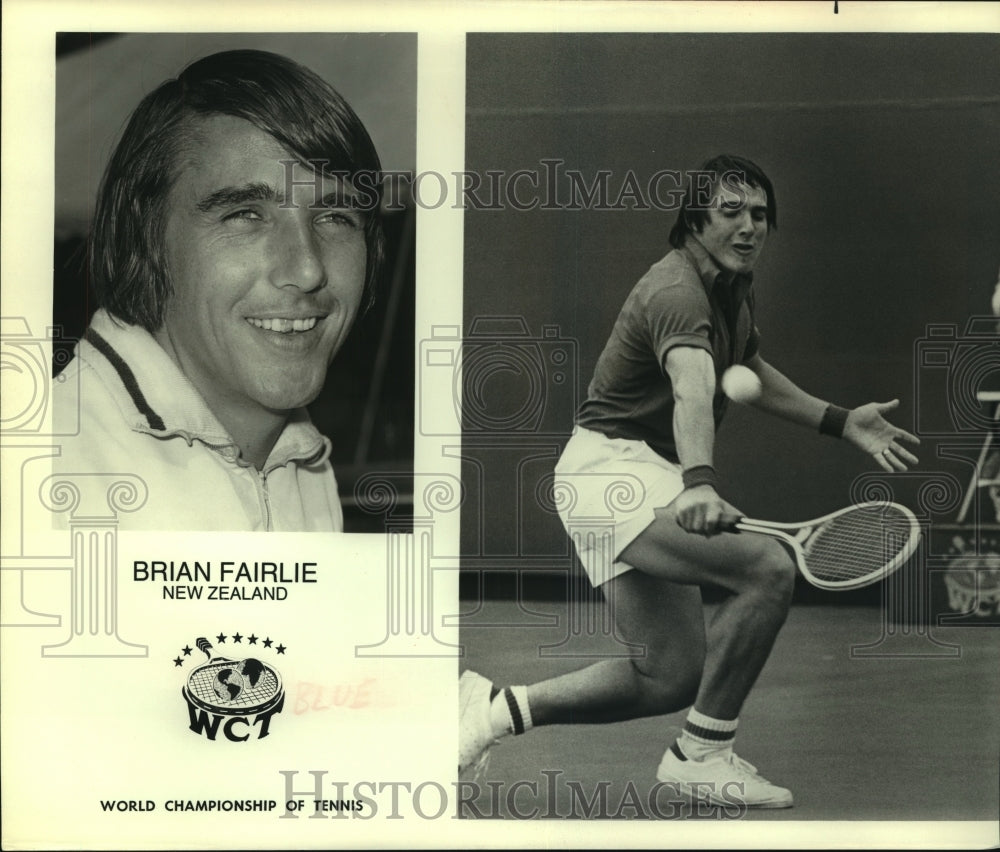 Press Photo World Championship of Tennis player Brian Fairlie of New Zealand- Historic Images