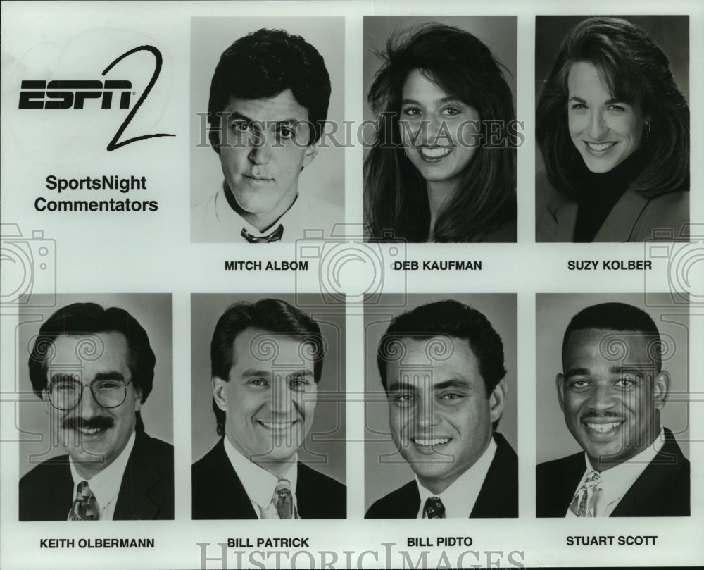 Press Photo ESPN2 SportsNight television commentators - sas09735- Historic Images