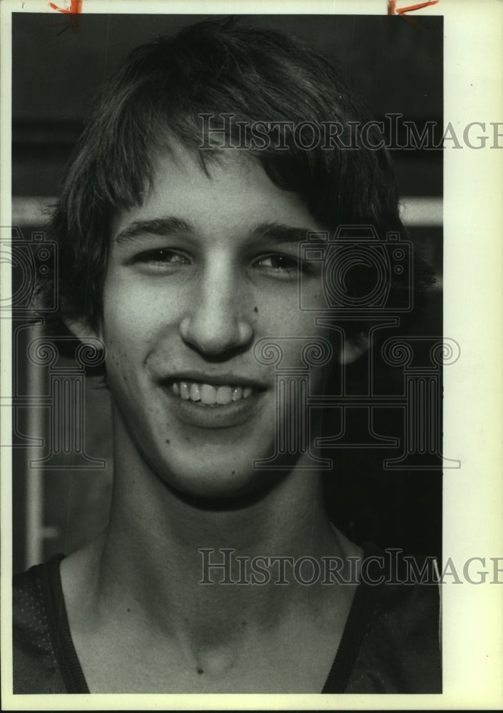 1986 Press Photo Alamo Heights High basketball player Ed Hart - sas09761- Historic Images