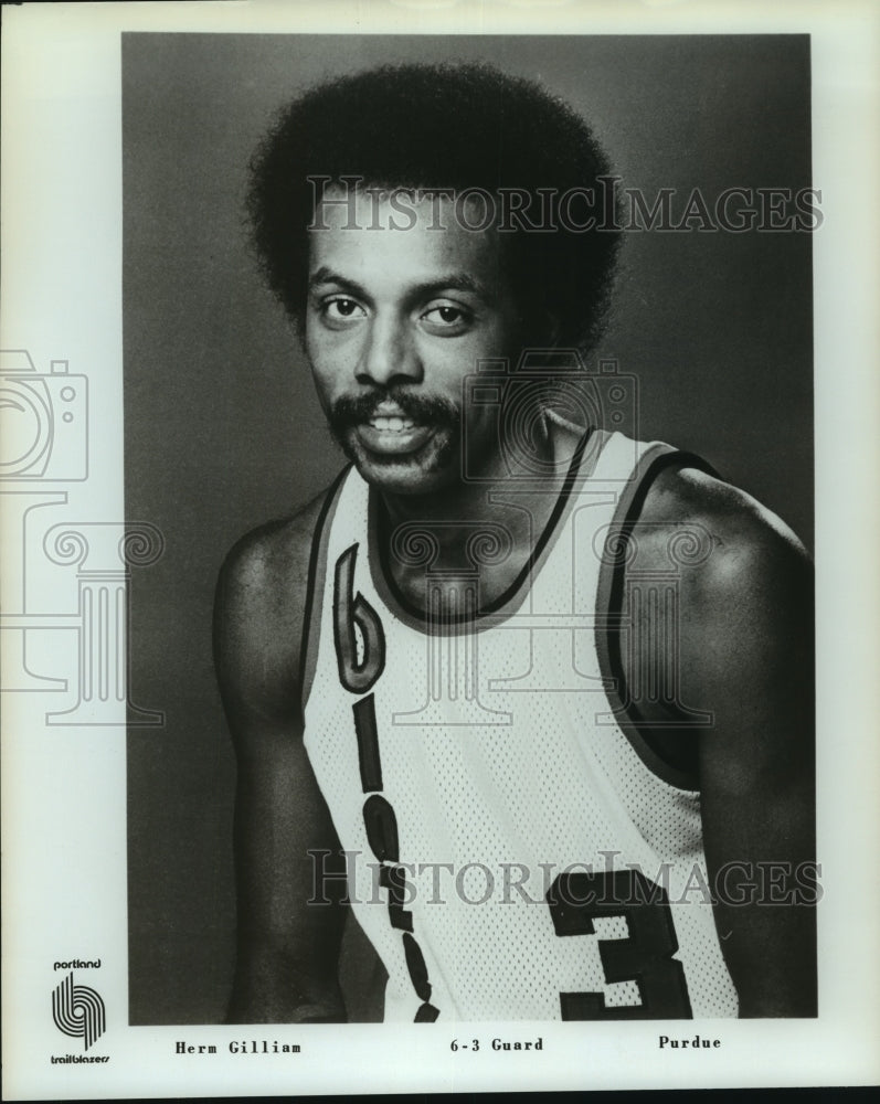 Press Photo Herm Gilliam, Portland Trailblazers Basketball Player - sas09846- Historic Images