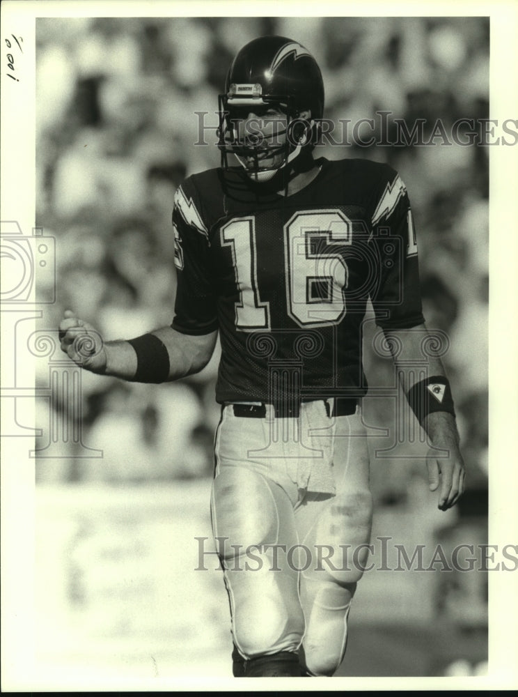 1989 Press Photo Mark Malone, San Diego Chargers Football Quarterback- Historic Images