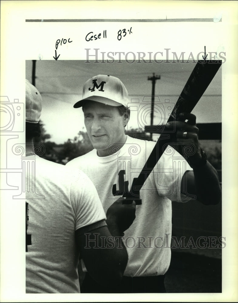 1990 Press Photo Gordon Gesnell, Madison High School Baseball Coach - sas09868- Historic Images