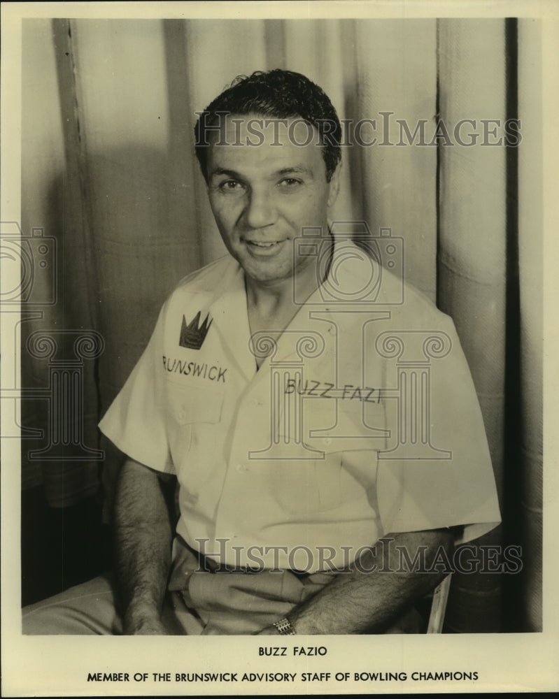 Press Photo Buzz Fazio, Burnswick Bowling Advisory Staff Member - sas09910- Historic Images