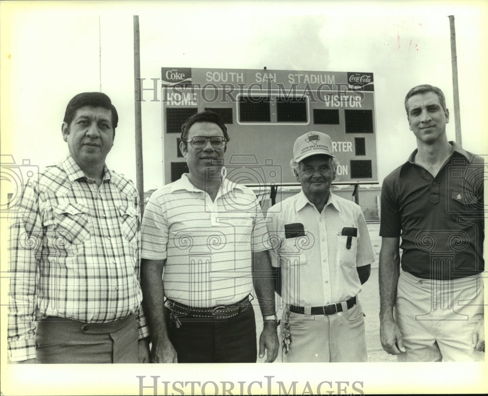 Press Photo Ed Escamila, West Campus High School Football Coach with Others- Historic Images