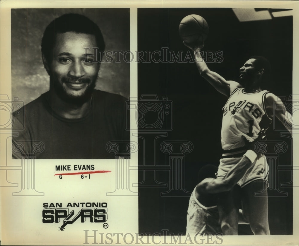 Press Photo Mike Evans, San Antonio Spurs Basketball Player at Game - sas09962- Historic Images