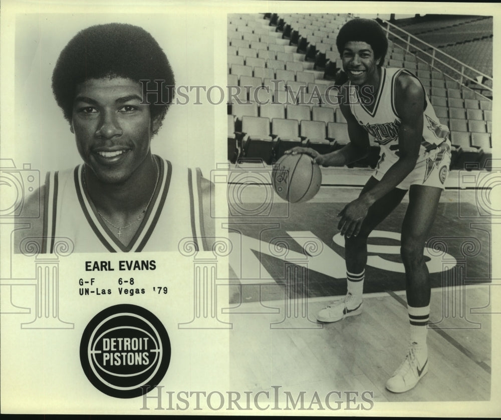 Press Photo Earl Evans, Detroit Pistons Basketball Player - sas09965- Historic Images