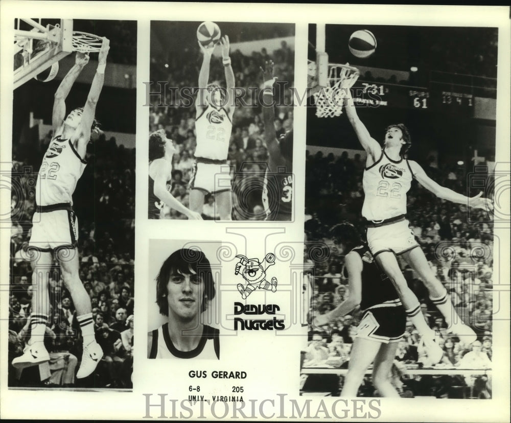 Press Photo Gus Gerard, Denver Nuggets Basketball Player at Game - sas10005- Historic Images