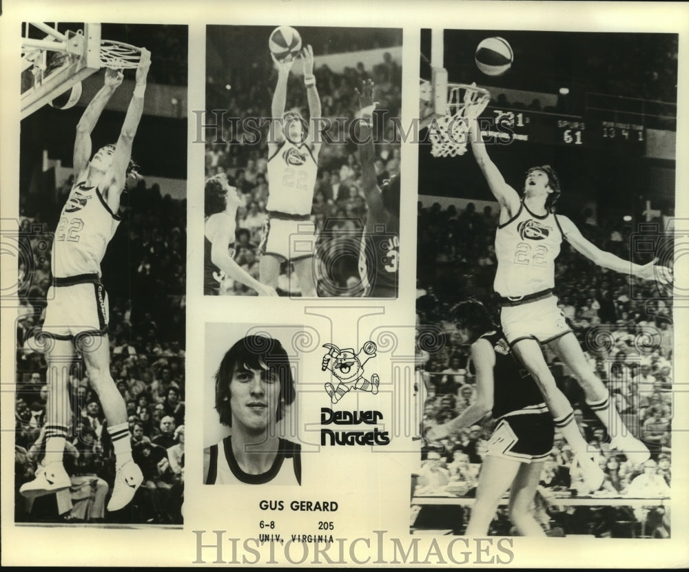 Press Photo Gus Gerard, Denver Nuggets Basketball Player at Game - sas10006- Historic Images