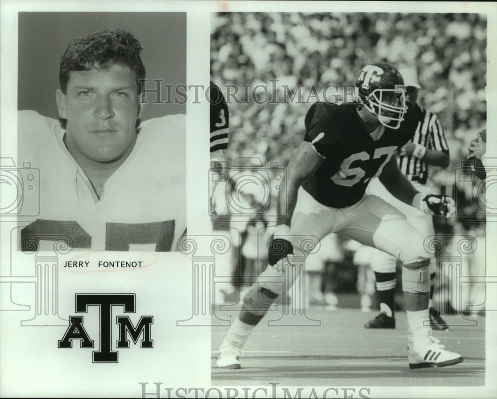 Press Photo Jerry Fontenot, Texas A&amp;M Football Player at Game - sas10017- Historic Images