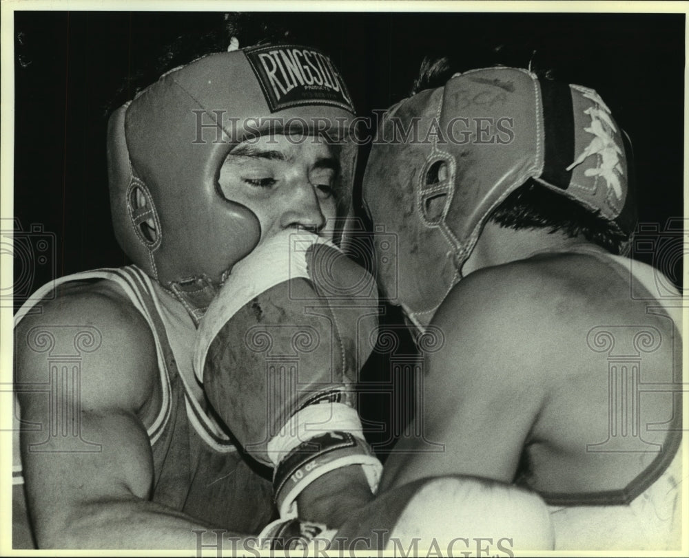 Press Photo Boxers Alfredo Vasquez and Adam Silva - sas10031- Historic Images