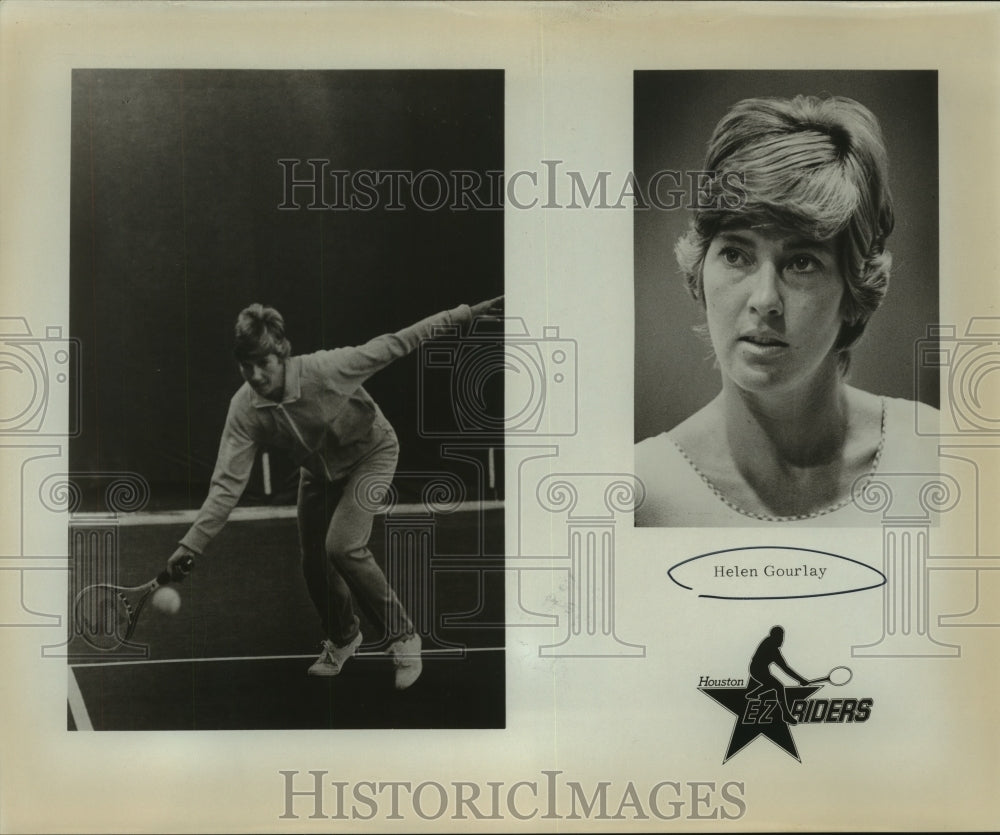 Press Photo Helen Gourlay, Houston EZ Riders Tennis Player - sas10053- Historic Images