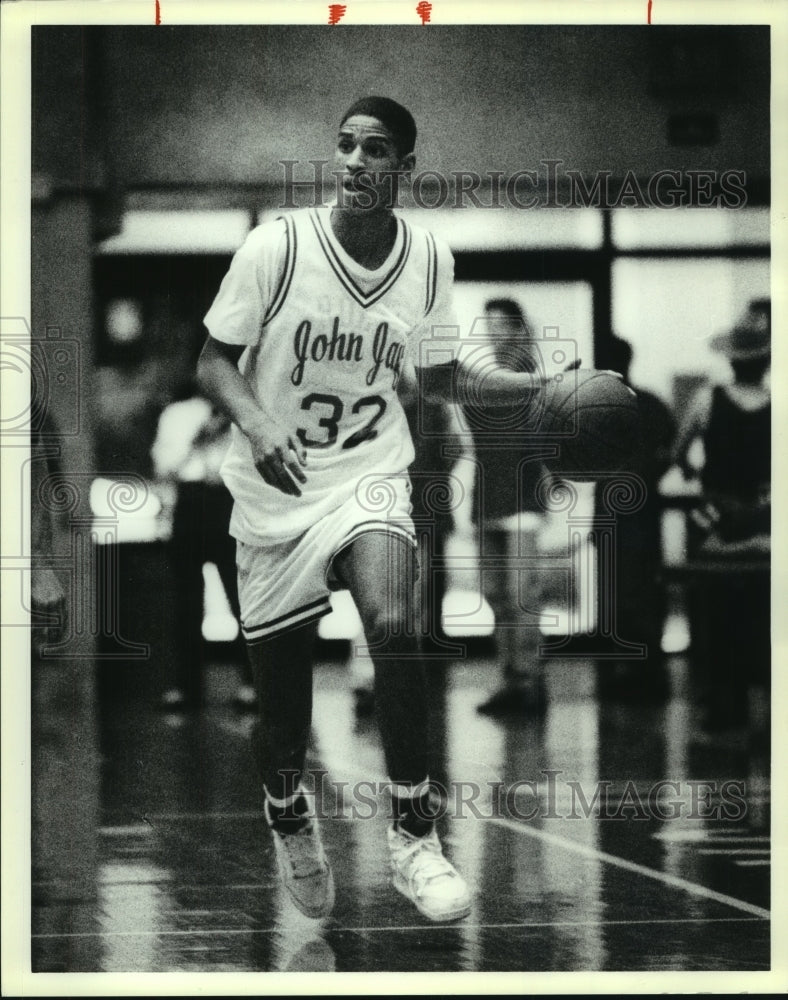 1991 Press Photo Jay High basketball player Kenny Kerley - sas10146- Historic Images