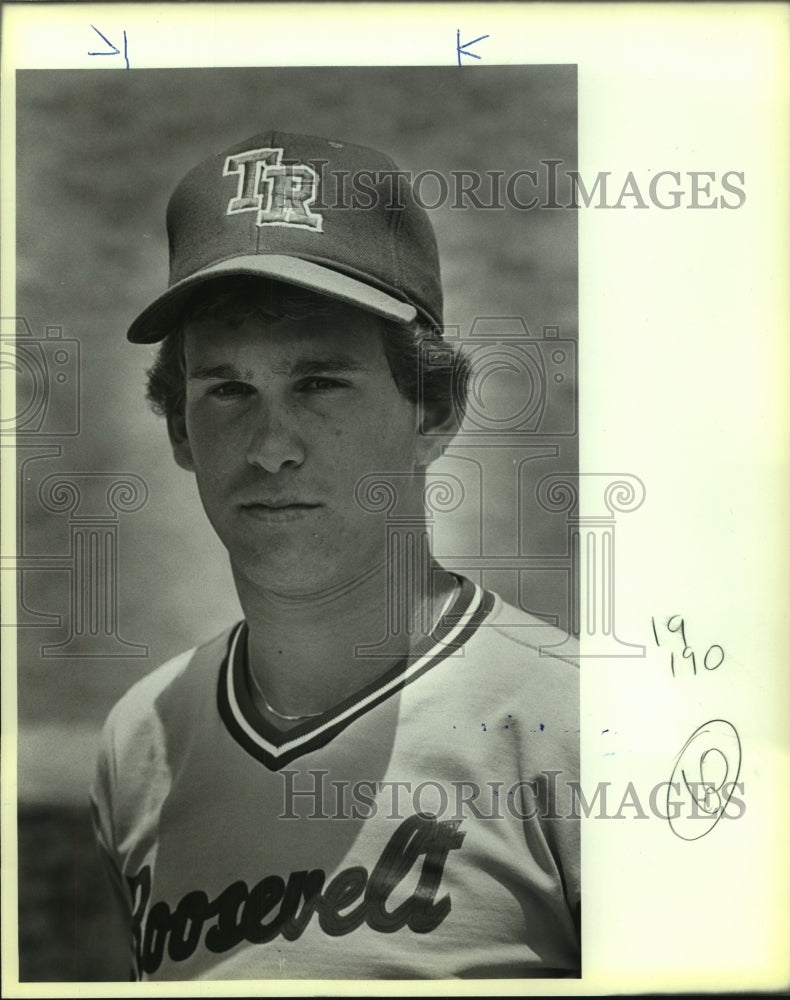 1984 Press Photo Roosevelt High baseball player John Abt - sas10187- Historic Images