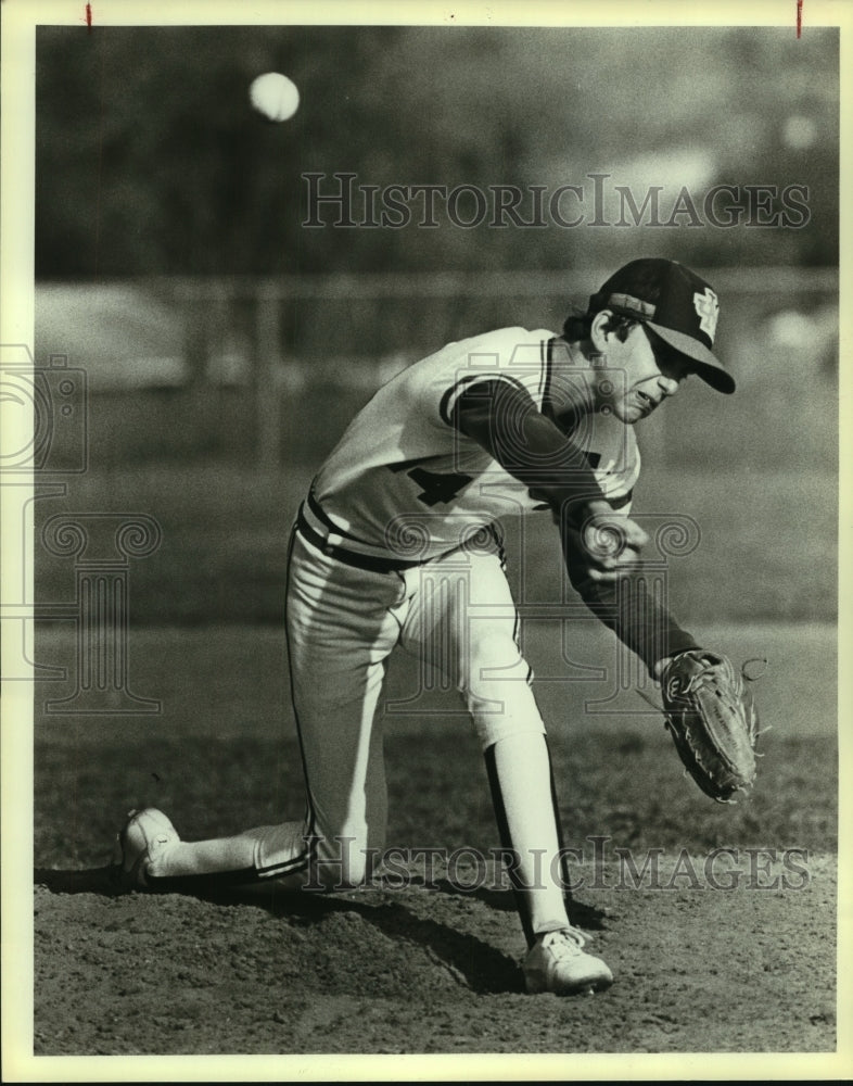 1983 Press Photo Madison High baseball pitcher Russell Hendricks - sas10204- Historic Images