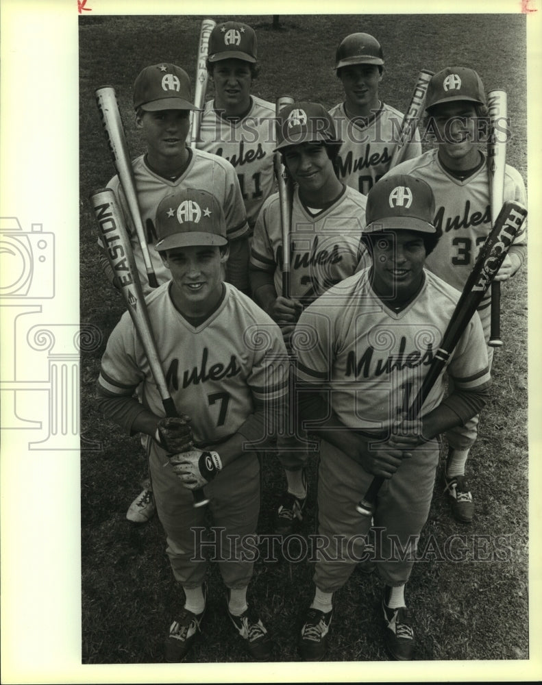 1983 Press Photo Alamo Heights High baseball players who bat over .500- Historic Images