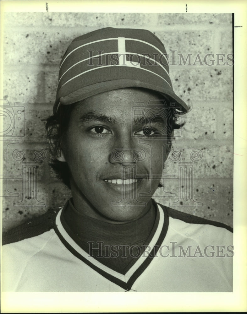 1983 Press Photo Lanier High baseball player Frank Carrizales - sas10210- Historic Images