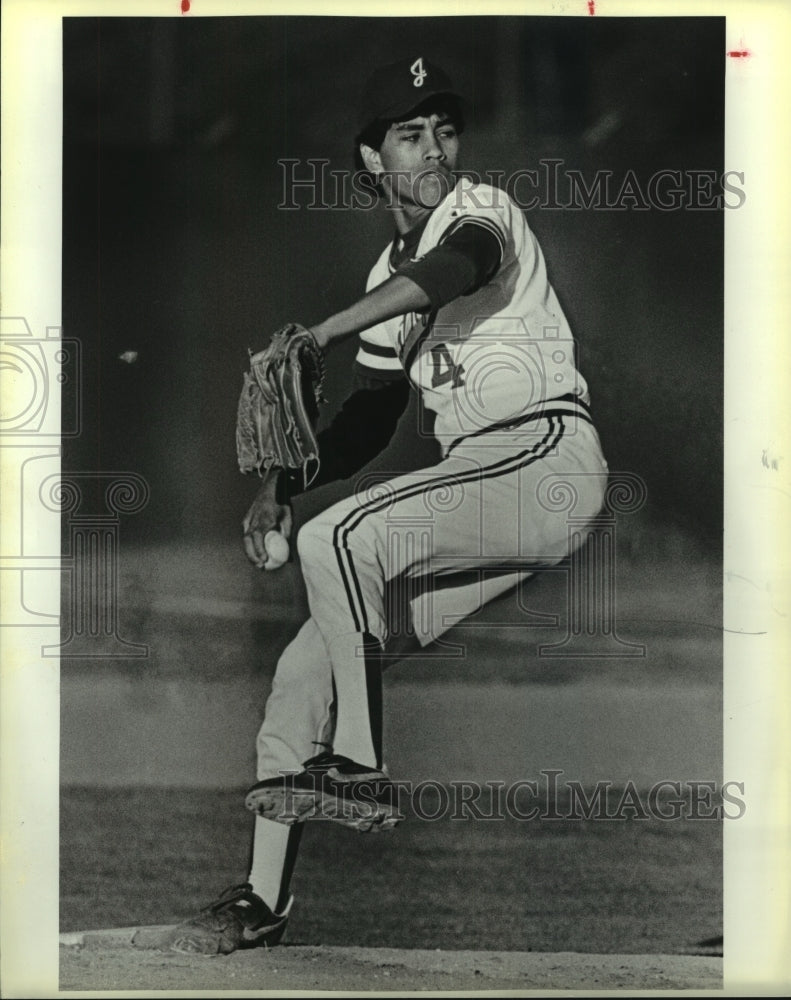 1986 Press Photo Jay High baseball pitcher David Perez - sas10225- Historic Images