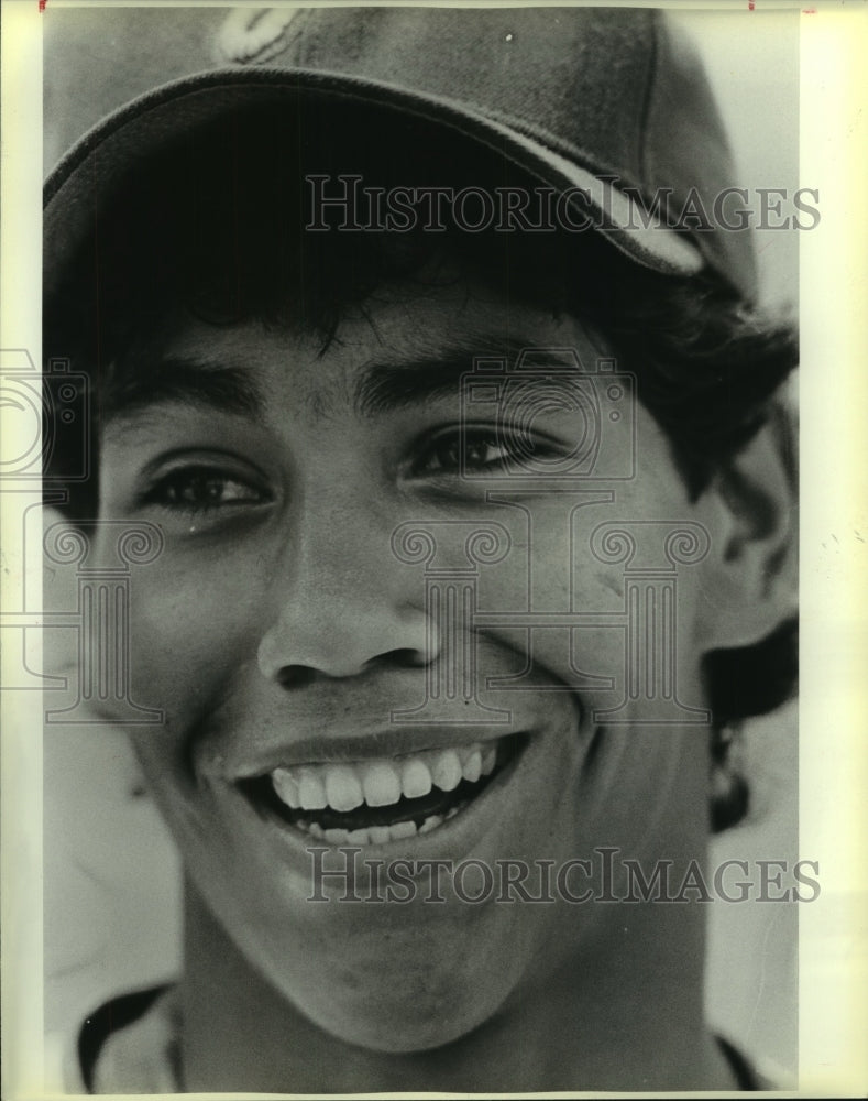 1986 Press Photo Jay High baseball pitcher David Perez - sas10226- Historic Images