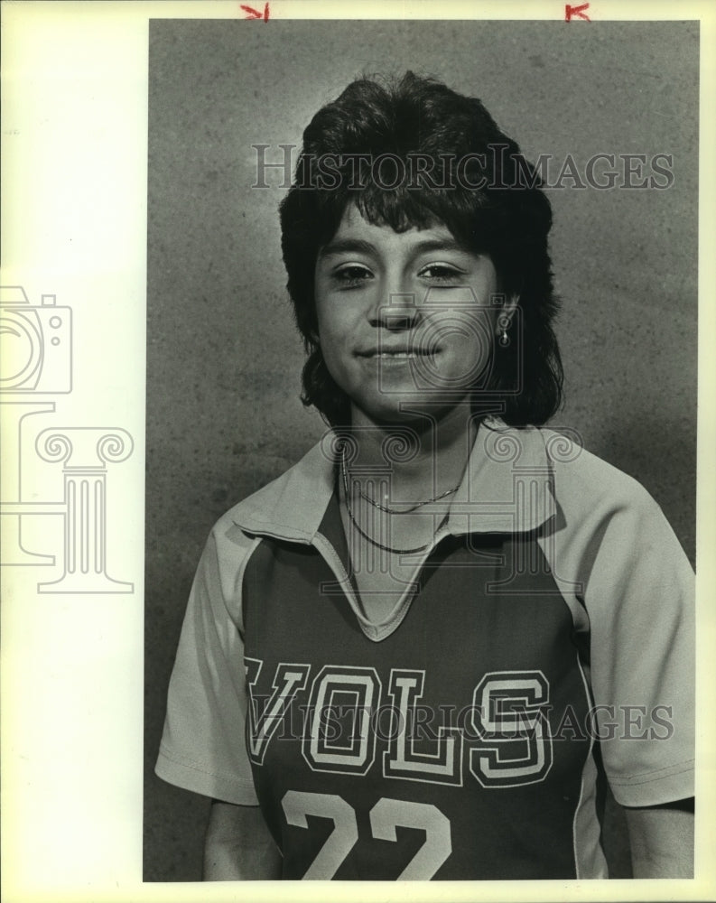 1985 Press Photo Lee High basketball player Michelle Acosta - sas10239- Historic Images