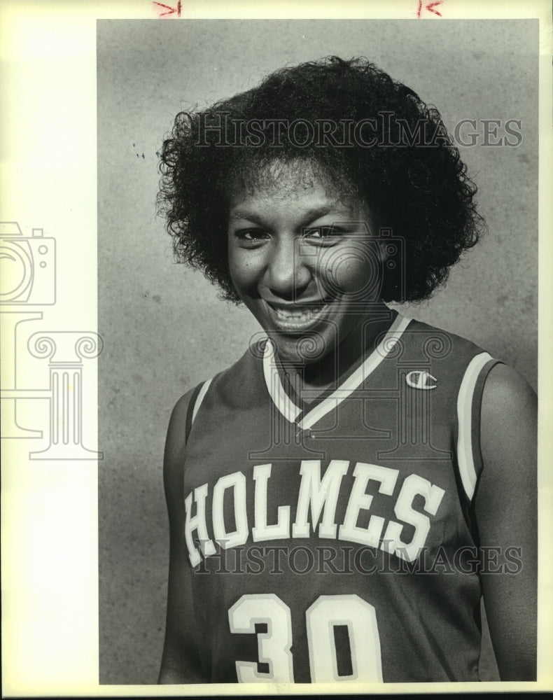 1985 Press Photo Holmes High basketball player Dea Polk - sas10254- Historic Images