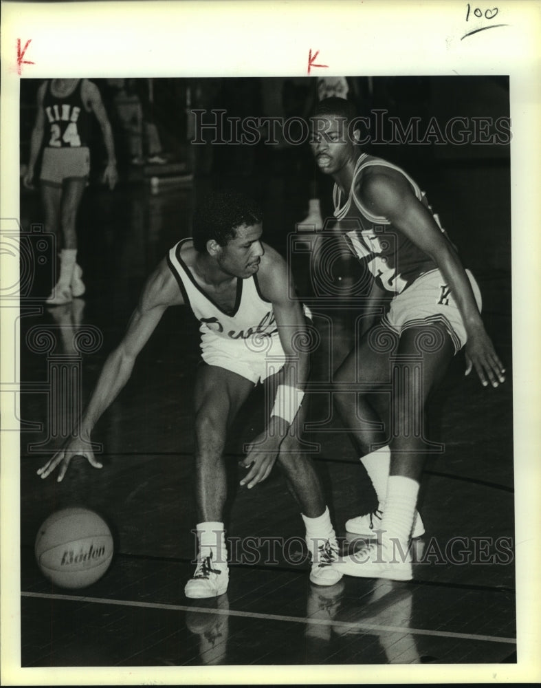 1985 Press Photo Highlands and King play high school basketball - sas10277- Historic Images