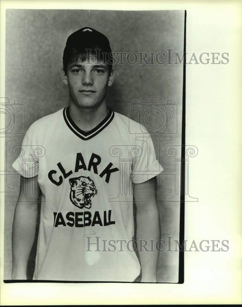 Press Photo Clark High baseball player Jeff Shults - sas10285- Historic Images