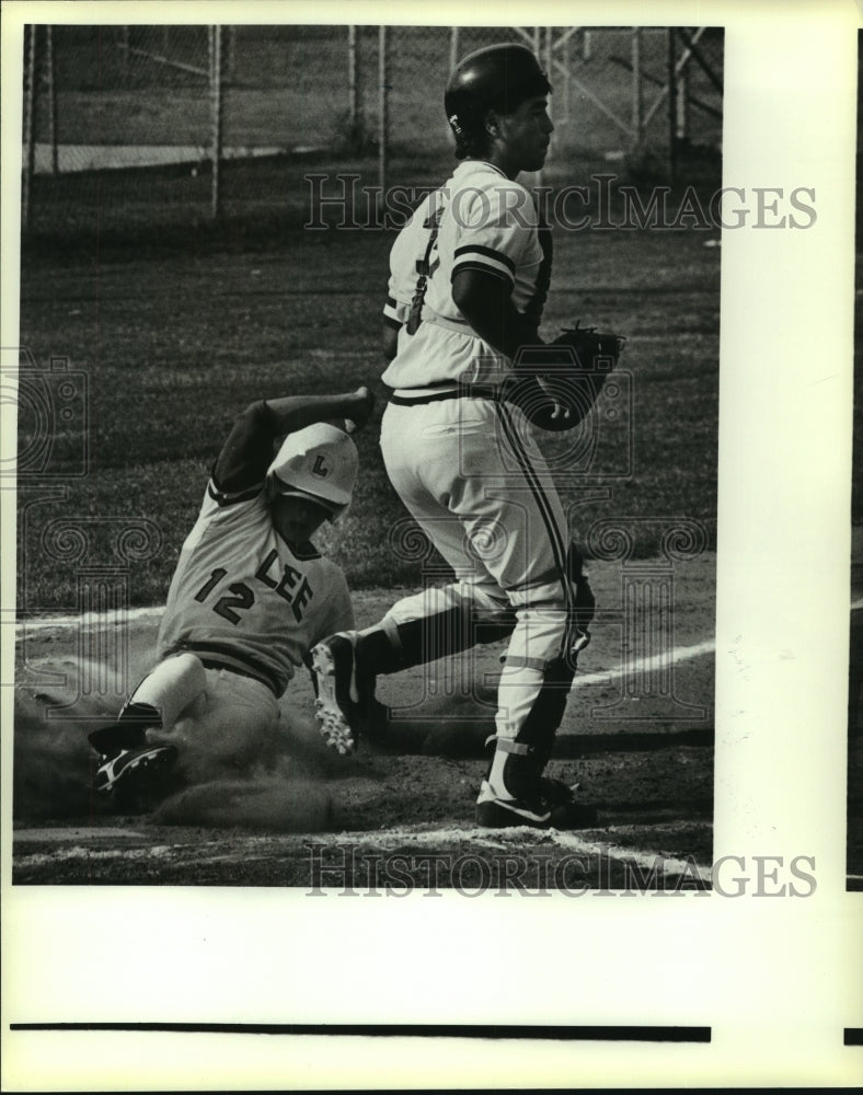 1985 Press Photo Lee and Jay play high school baseball - sas10290- Historic Images