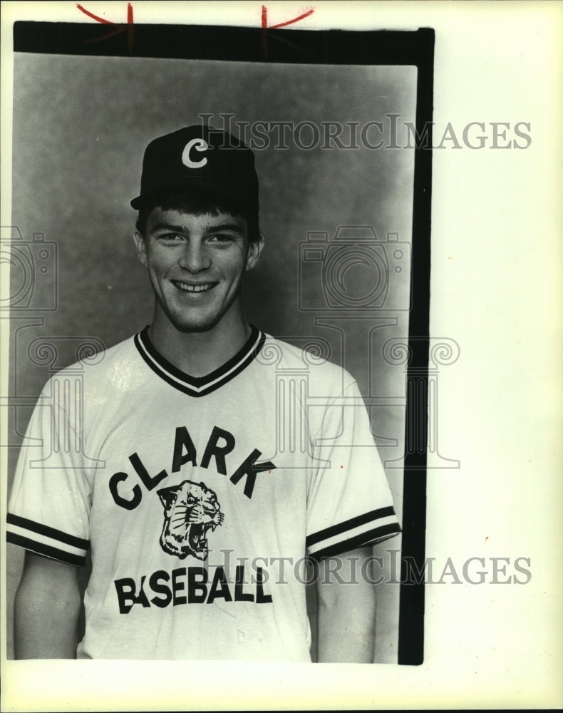 1985 Press Photo Clark High baseball pitcher Bryan Davenport - sas10294- Historic Images